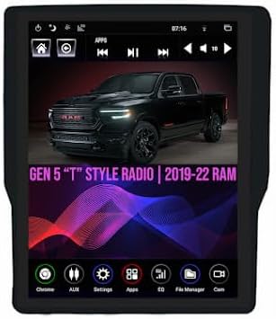 LINKSWELL Radio Replacement, GEN 5 T-Style, Satellite Ready, for Ram RAM New Body 2019-2022 Trucks 1500/2500/3500