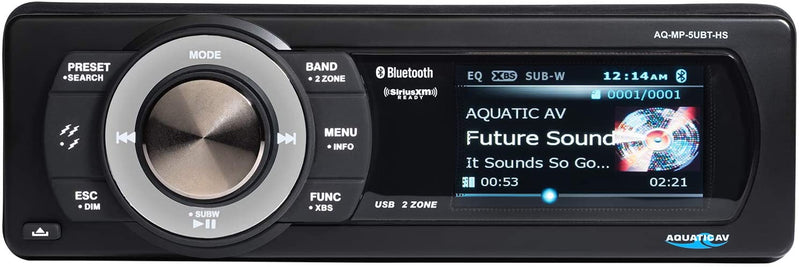 Aquatic AV AQ-MP-5UBT-HS Factory Harley Davidson Replacement AM/FM Radio Satellite Radio Ready