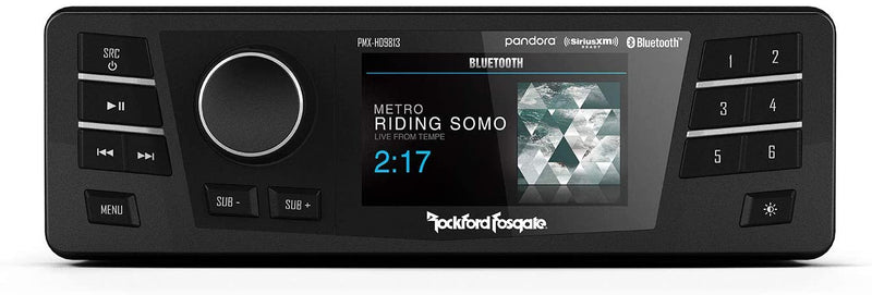 Rockford Fosgate PMX-HD9813 Replacement Radio with Smartphone Connection for 1998-2013 Harley-Davidson