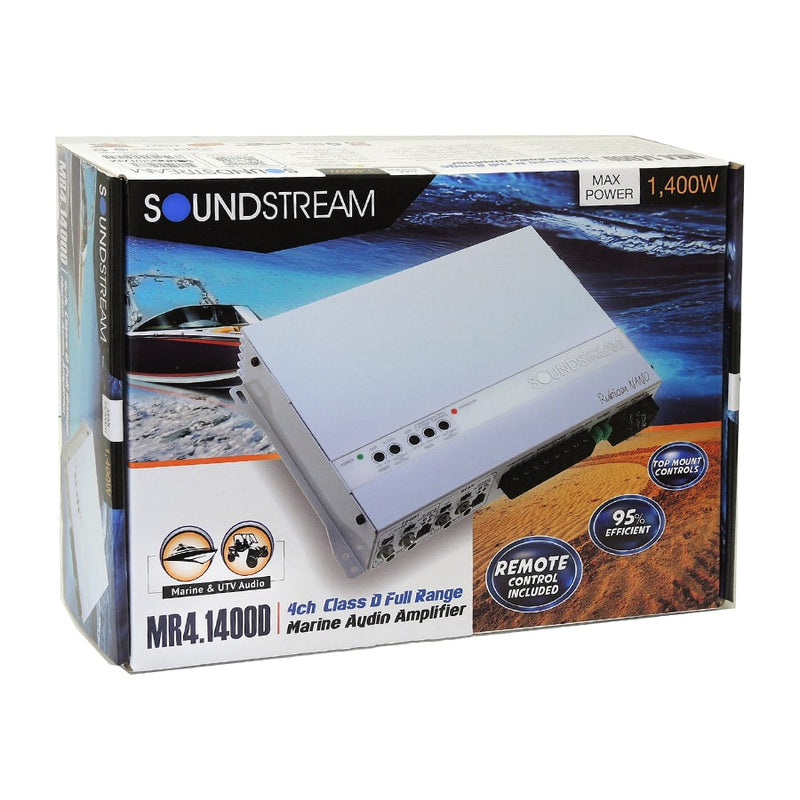 Soundstream MR4.1400D Class-D Full Range 4- Channel Marine Amplifier