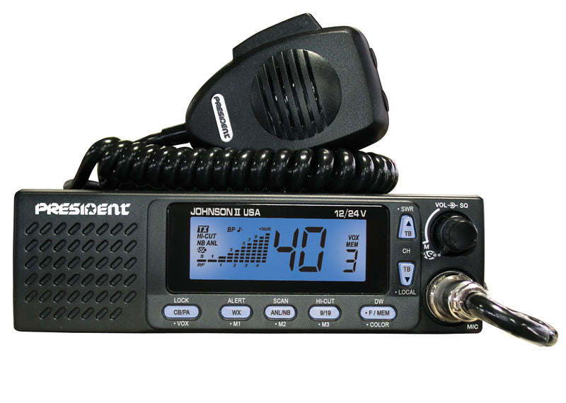 President Electronics Johnson II 12-24VDC Mobile CB Radio